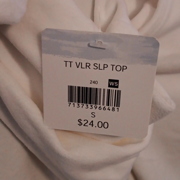 Tranquil & True Cream Color Loungewear/Pajamas V-Neck - Picture 5 of 5